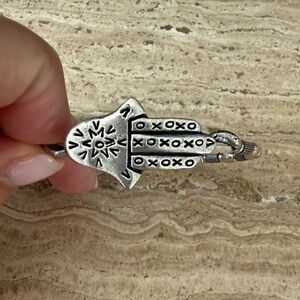 Silver Alex and Ani Hamsa bracelet